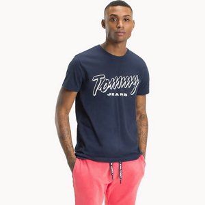 Tommy Hilfiger pánské tmavě modré tričko - L (002)